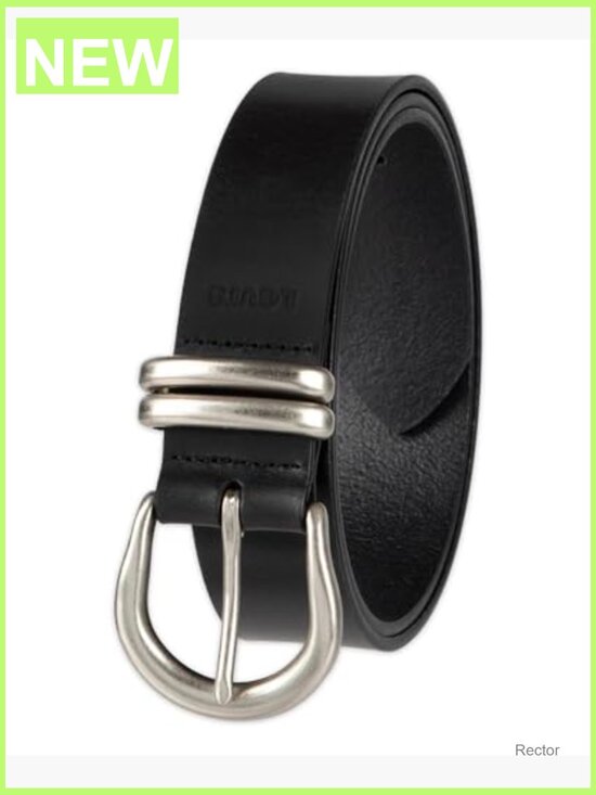 Vintage Loop Belt with Double Metal Loops - Genuine Leather, 7 Holes main image 6